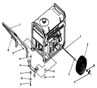 Part Location Diagram of 1903258 Briggs and Stratton Wheel assembly